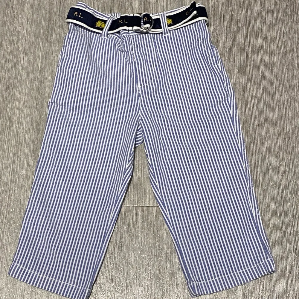 Ralph Lauren Toddler Pinstripe Belted pants